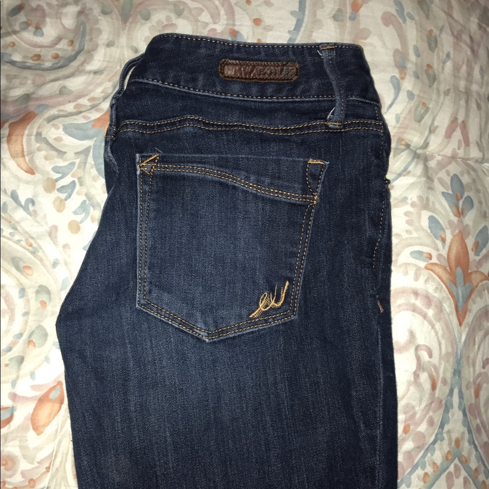 Express dark skinny jeans